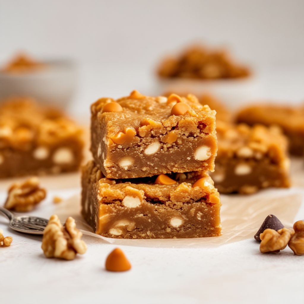 Chewy Butterscotch Walnut Bars