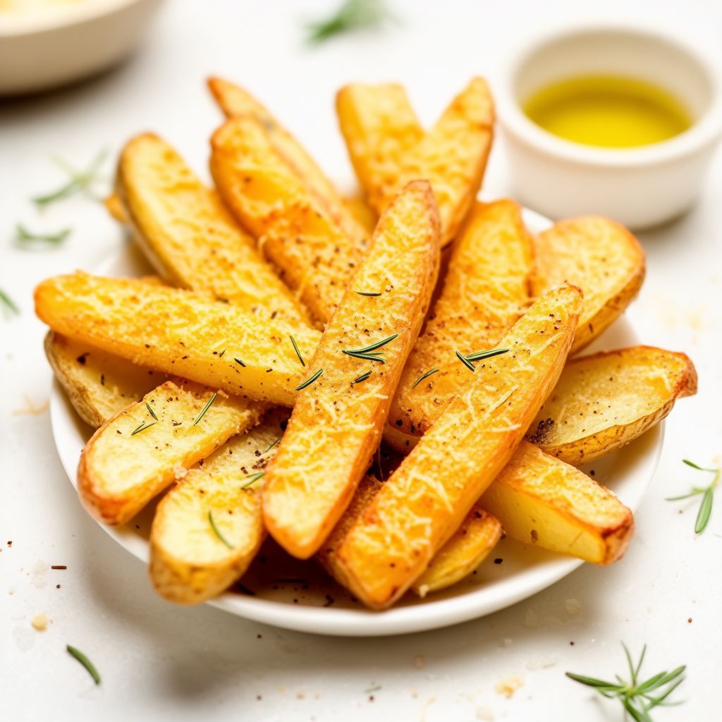 Bastoncini di Patate al Forno con Erbe e Formaggio Croccanti