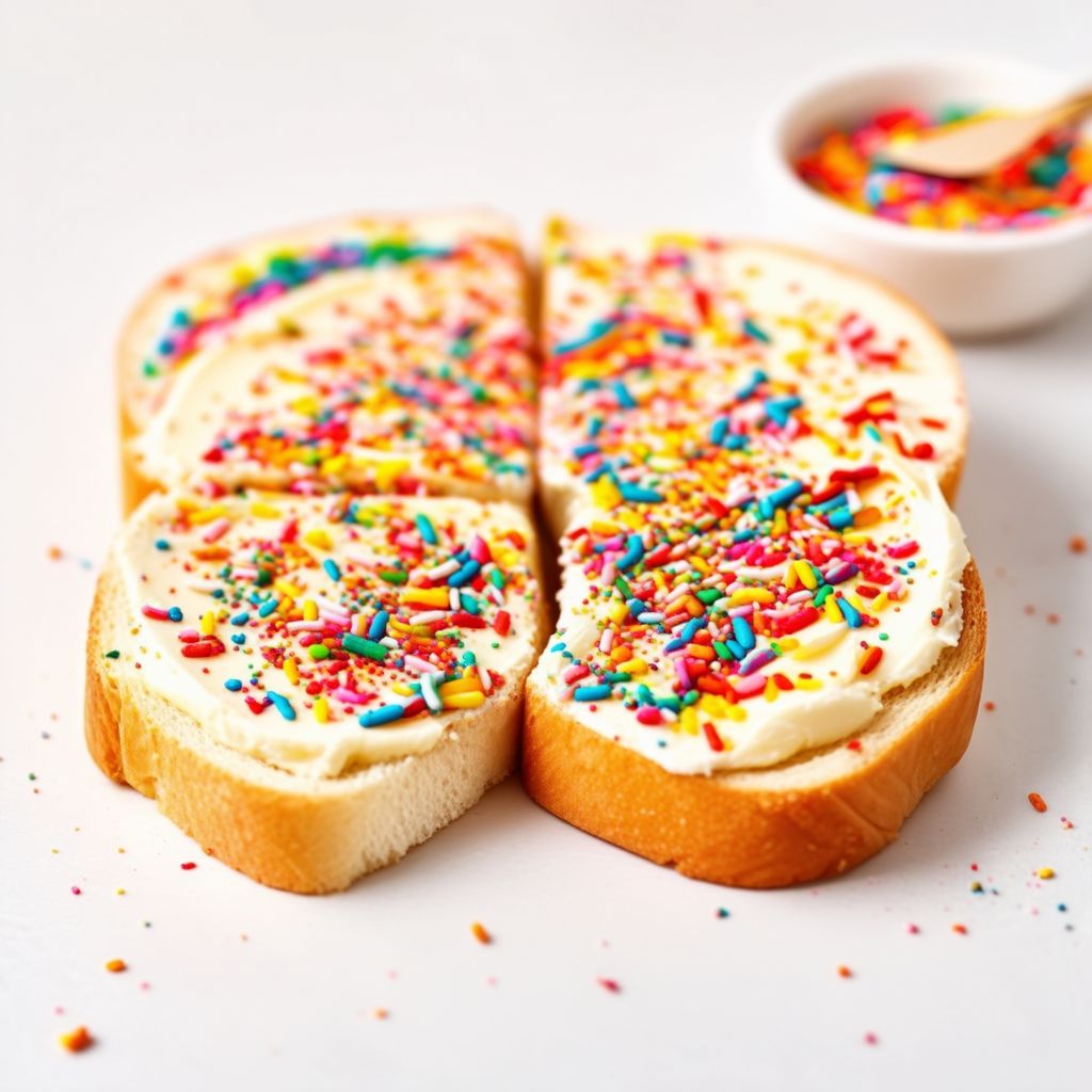 Toast con Sprinkles Arcobaleno