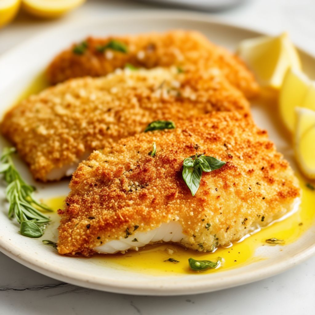 Knusprige Kräuterkrusten-Fischfilets