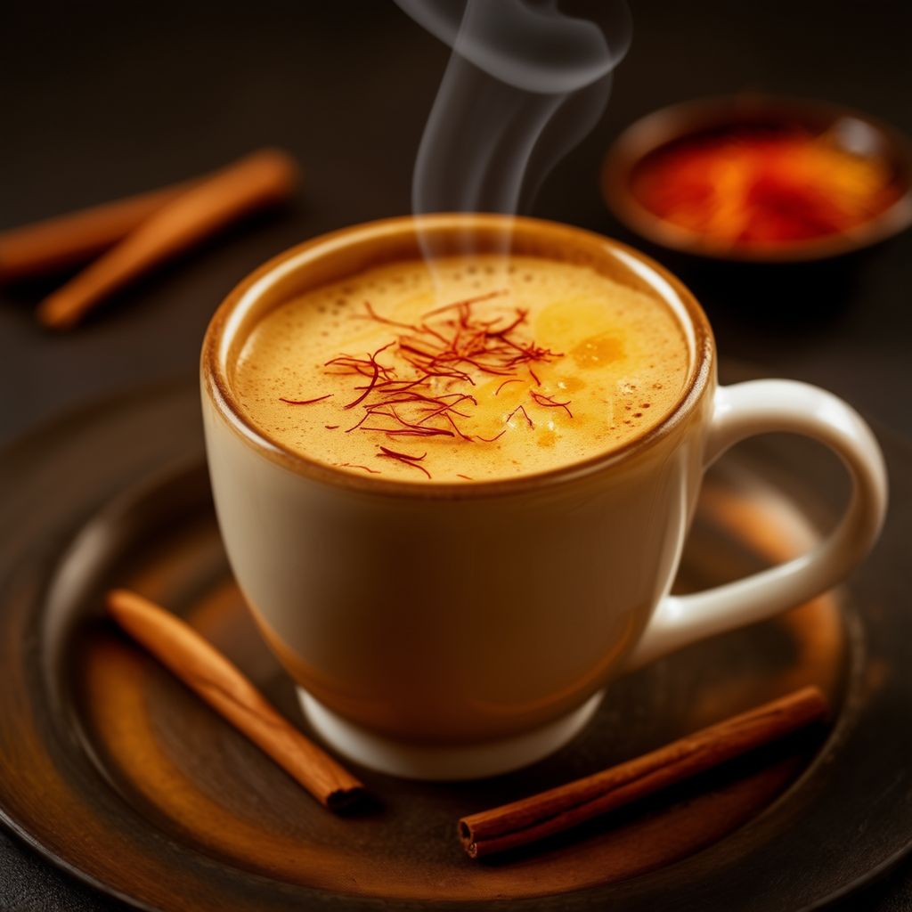 Spiced Saffron Coffee Delight