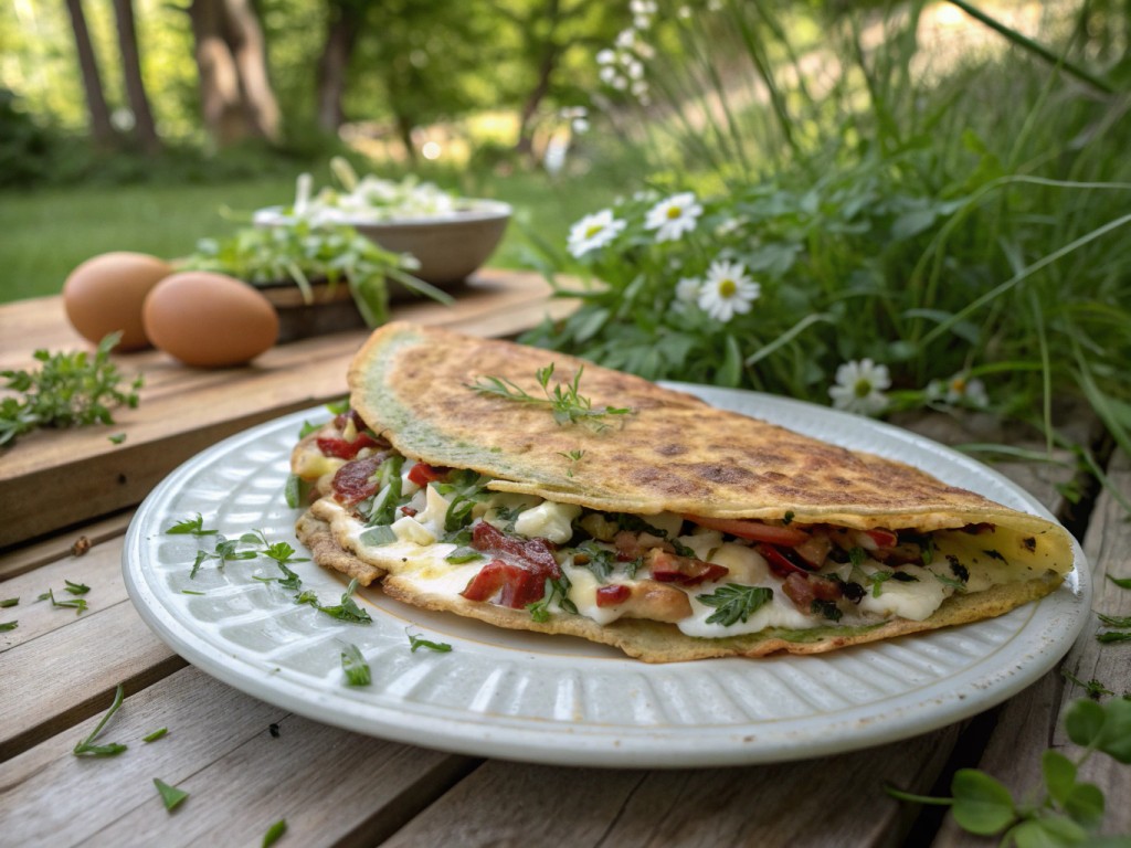 Gemüse‑Speck‑Pfannkuchen