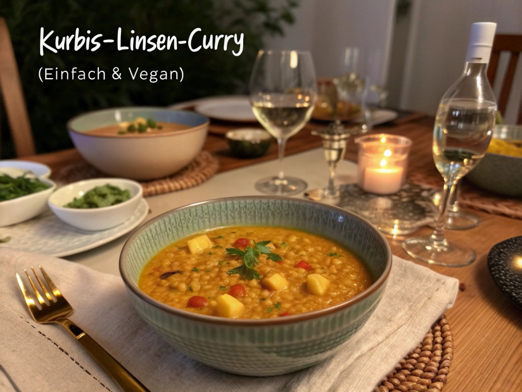 Kürbis-Linsen-Curry (Einfach & Vegan)