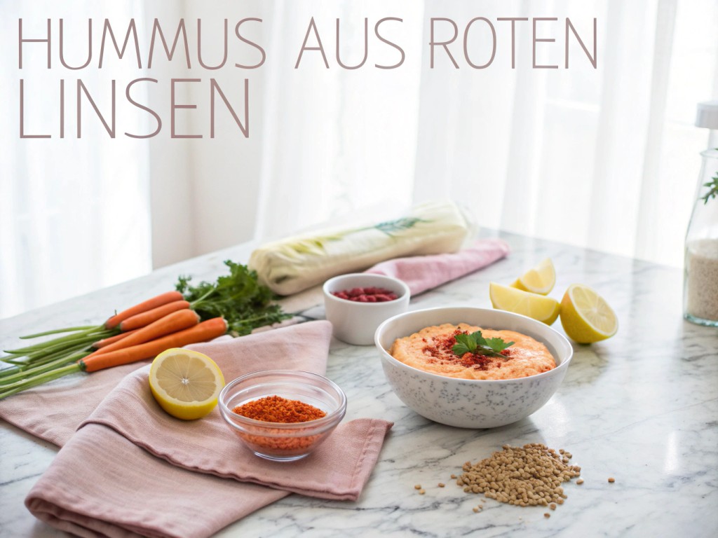 Hummus aus roten Linsen