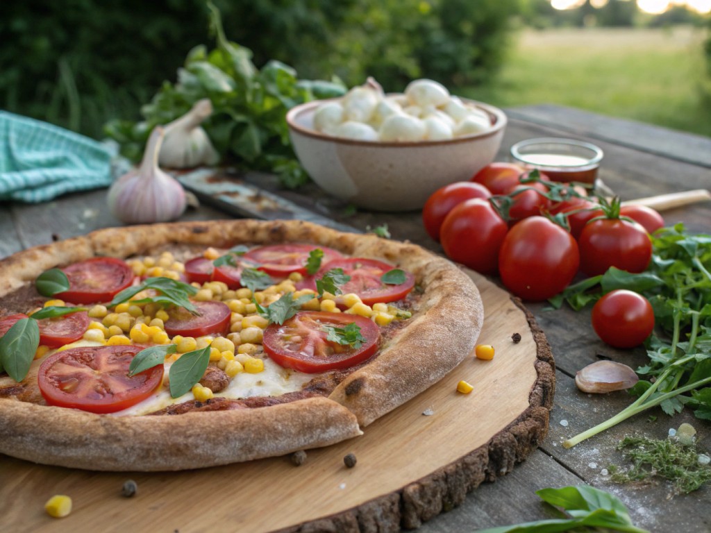 Selbst gemachte Pizza