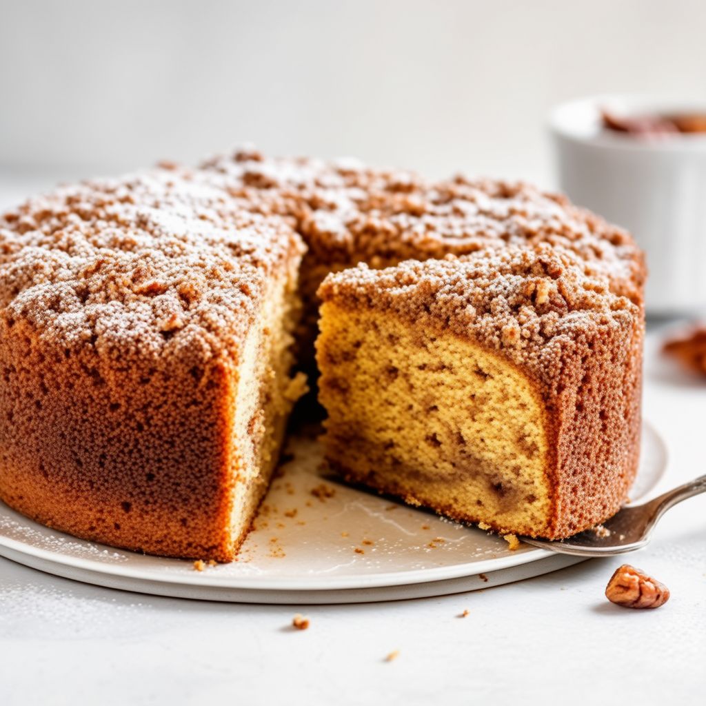 Torta di Caffè Classica con Cannella e Noci Pecan