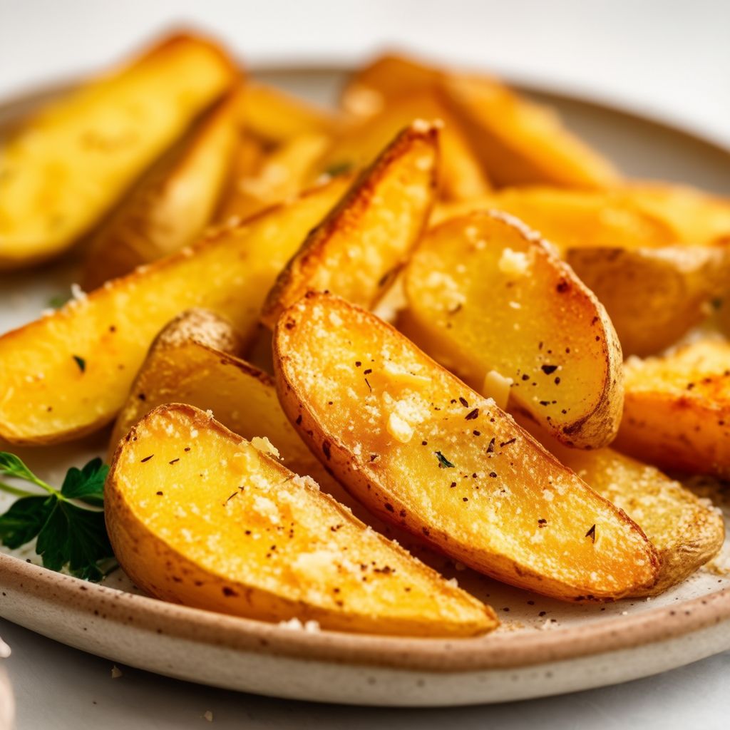 Garlic Herb Parmesan Potato Wedges