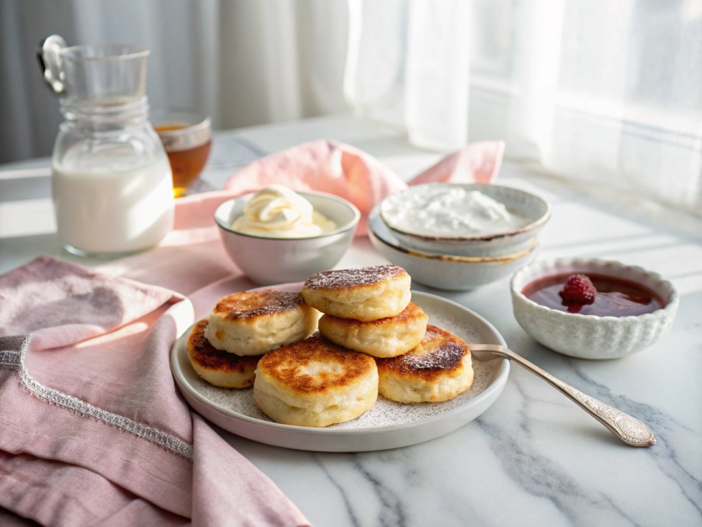 Syrniki – Russische Quarkpfannkuchen