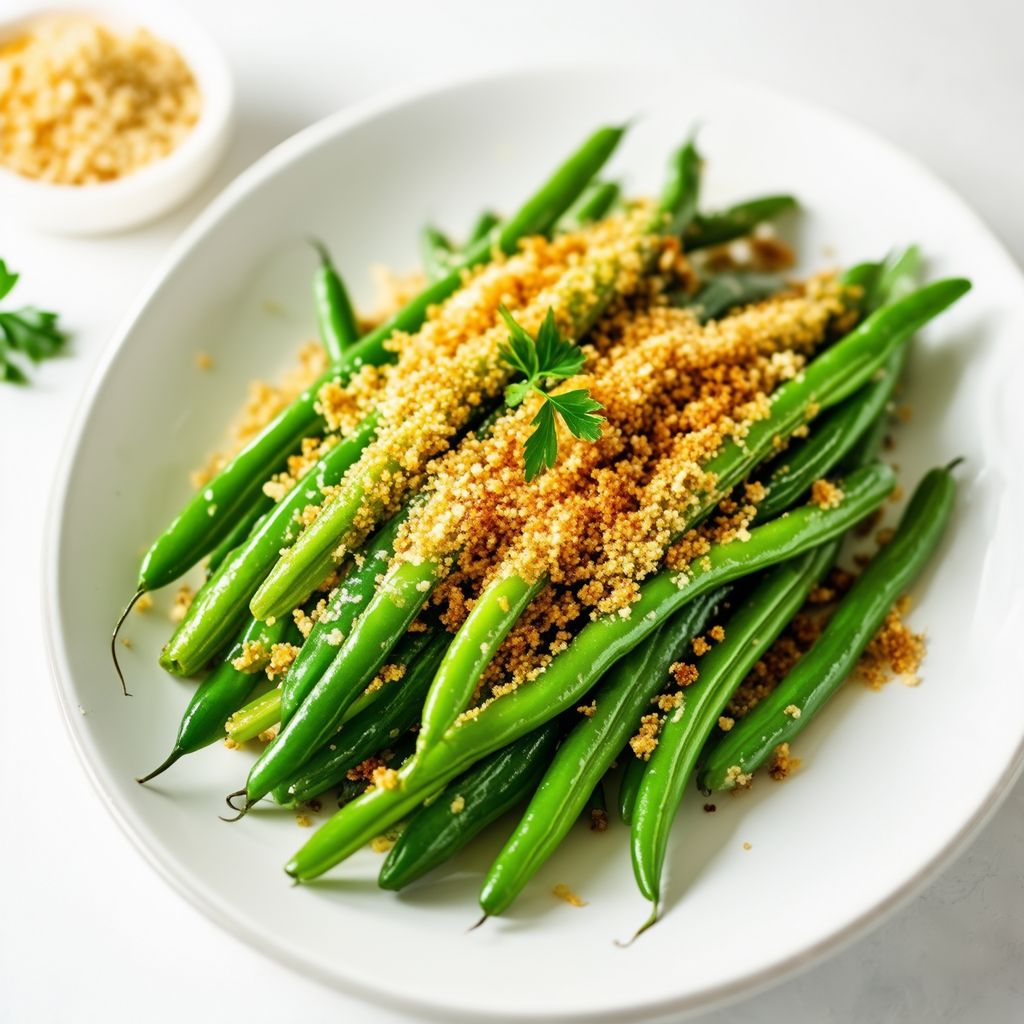 Fagiolini al Burro d'Aglio con Topping Croccante