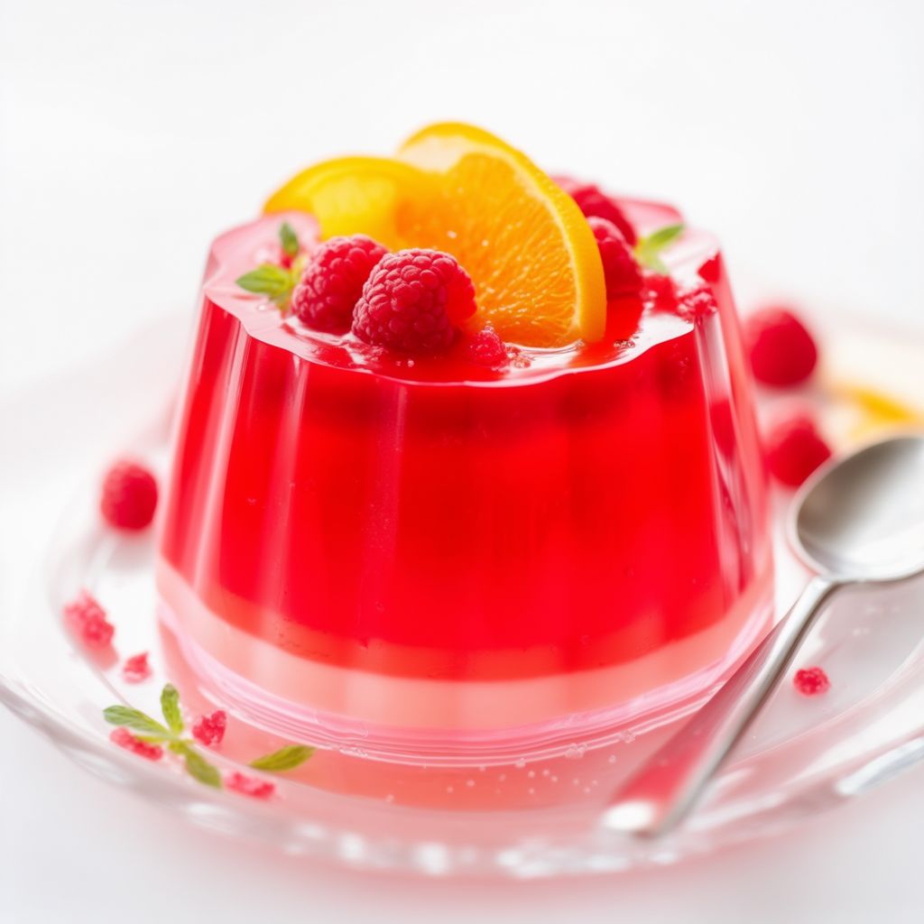 Delizia di Gelatina ai Lamponi e Agrumi