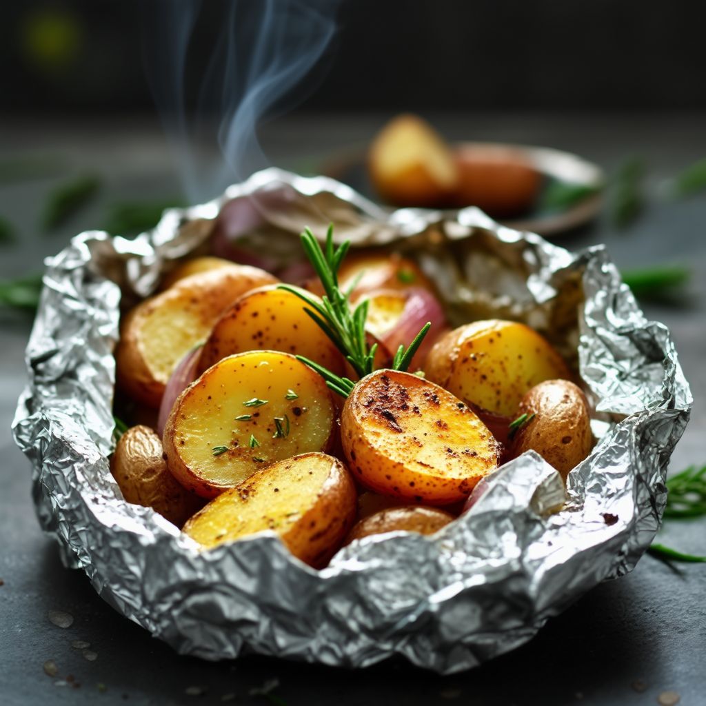 Gegrillte Kräuter-Kartoffel-Päckchen