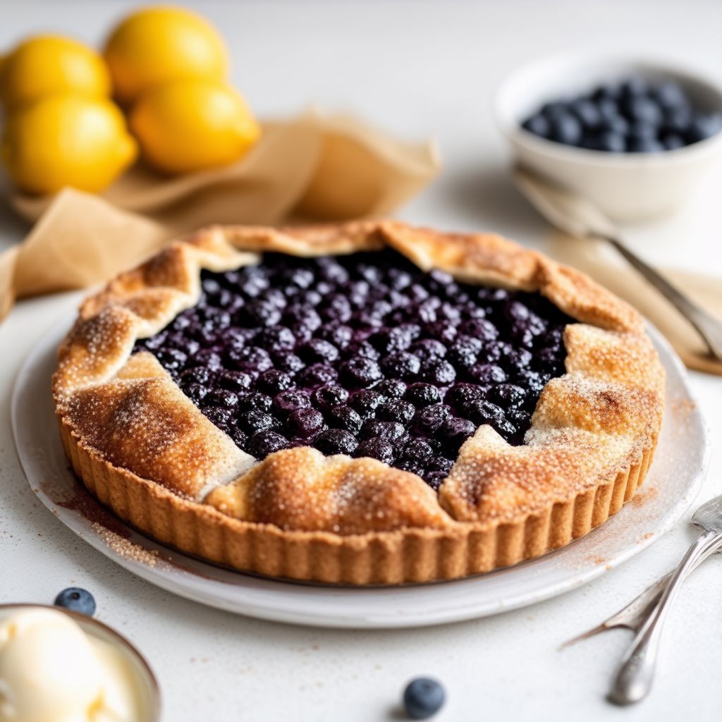 Rustikale Heidelbeertorte