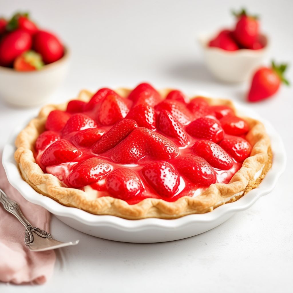 Frischer Erdbeer-Creme-Kuchen