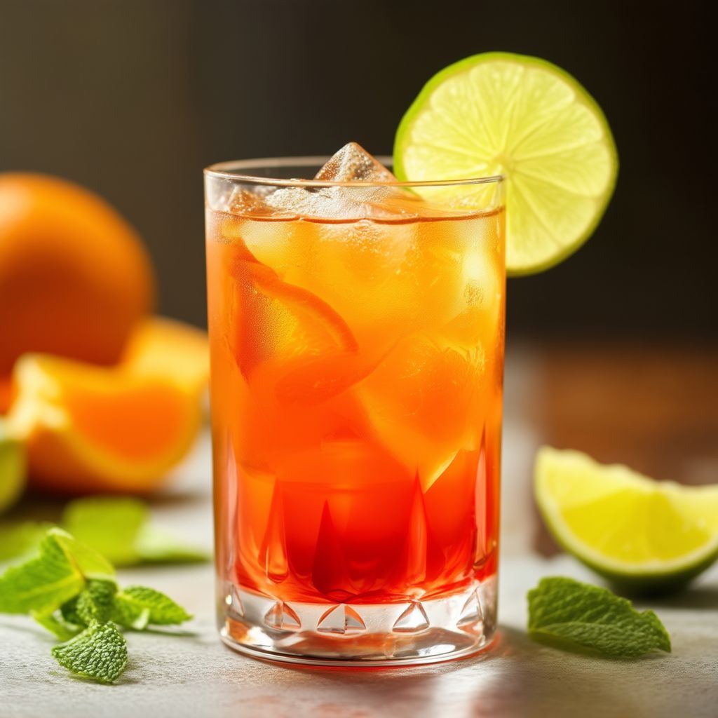 Erfrischender Zitrus-Eistee-Cocktail