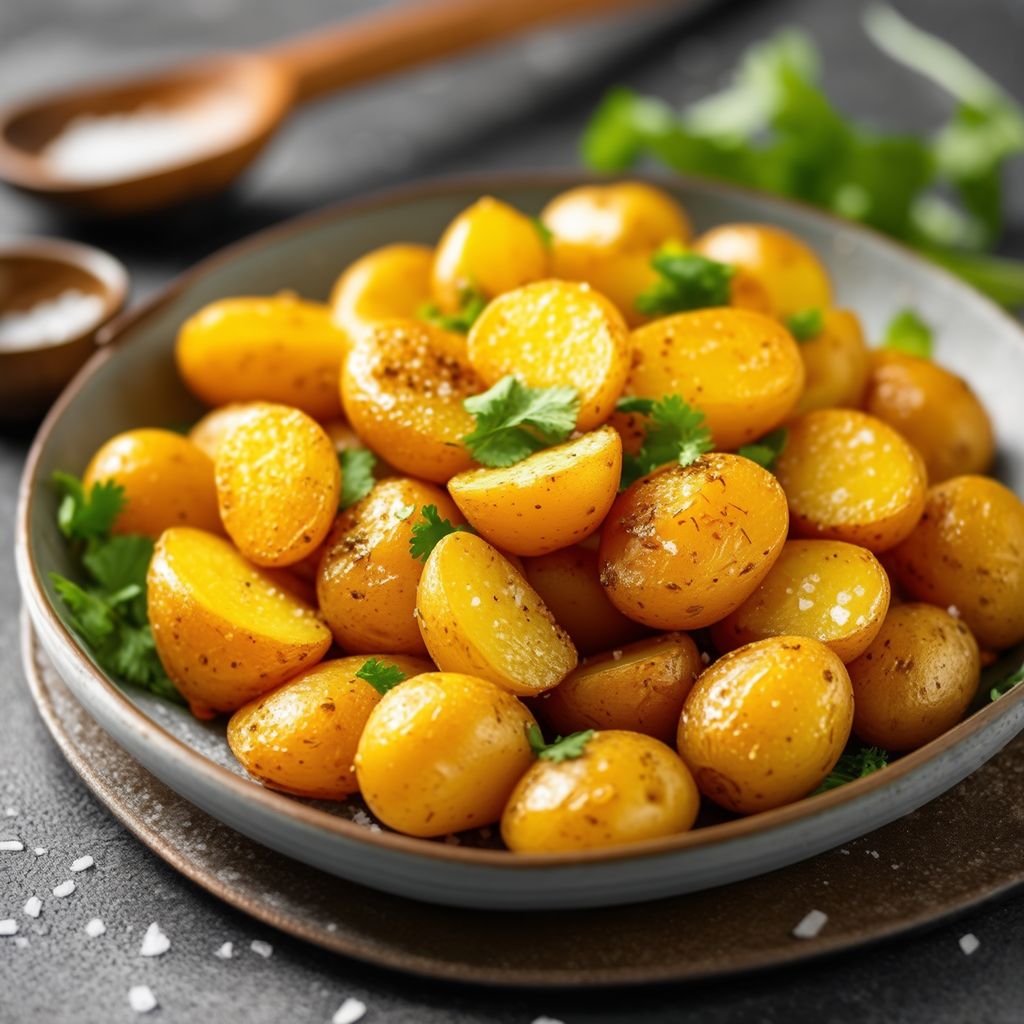 Golden Garlic Herb Potatoes