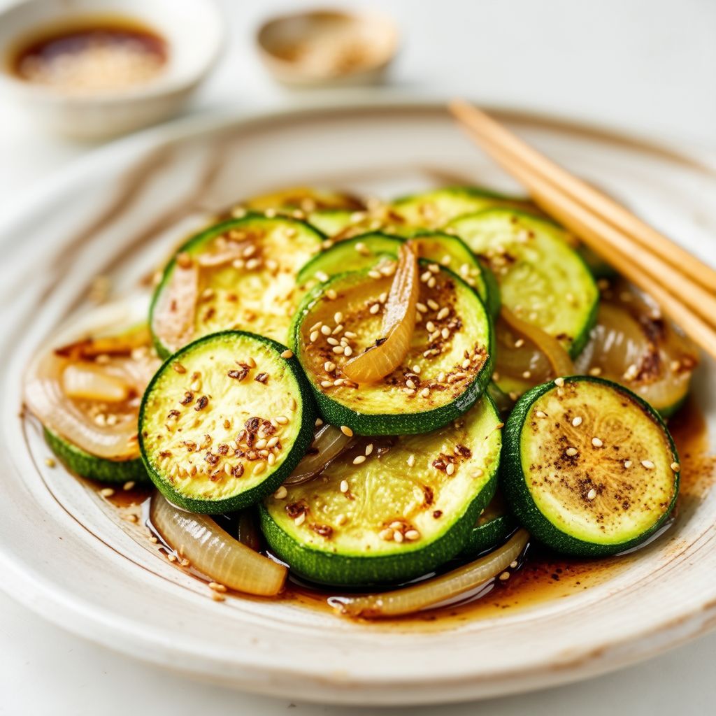 Gebratene Zucchini und Zwiebel Delikatesse