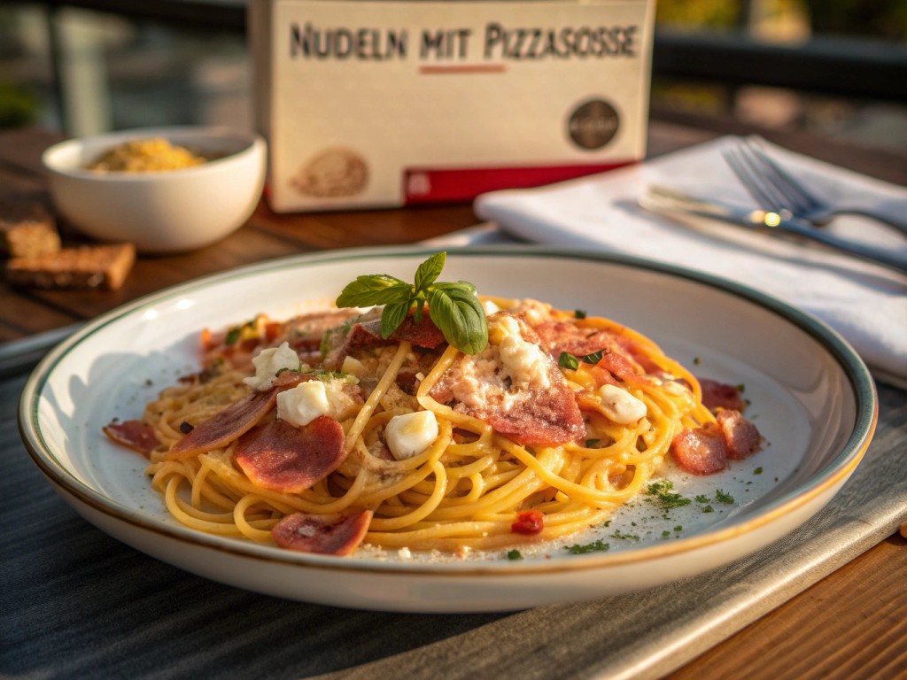 Nudeln mit Pizzasoße