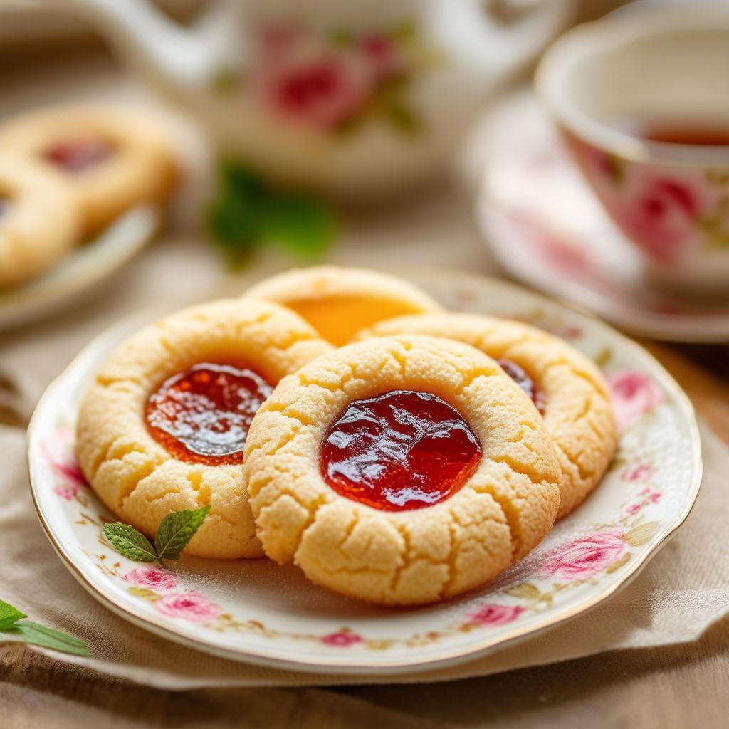 Soft Cream Cheese Thumbprint Cookies