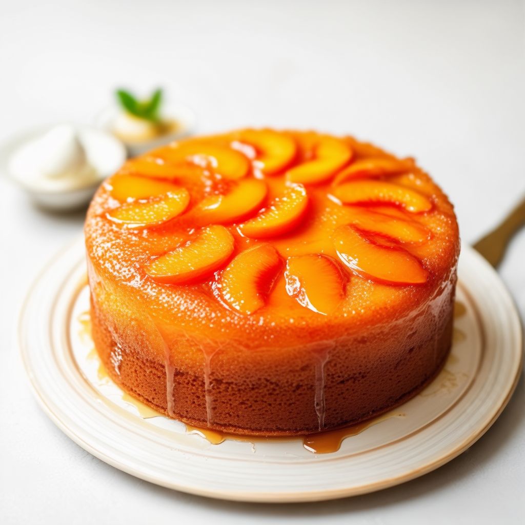 Karamellisierter Pfirsich-Delight-Kuchen