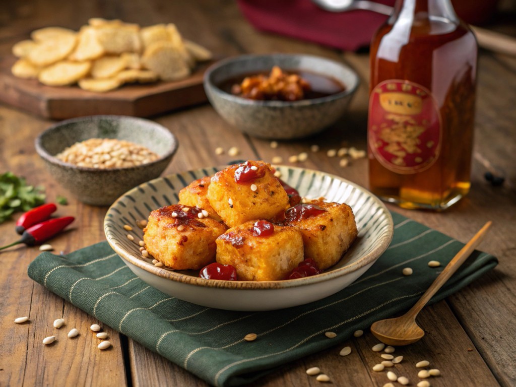Knusprige Chili-Honig-Halloumi-Häppchen