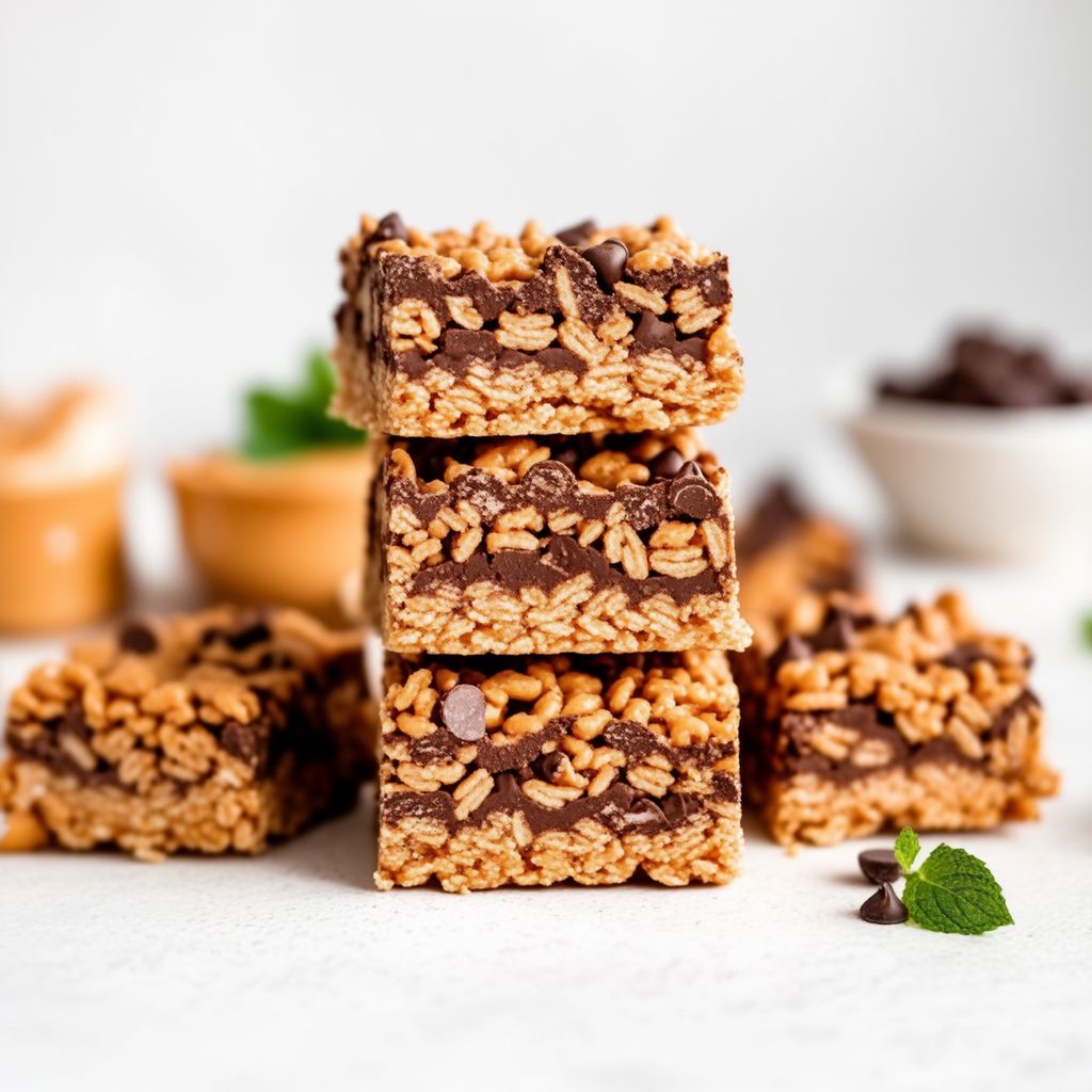 Schokoladen-Erdnussbutter-Crunch-Riegel