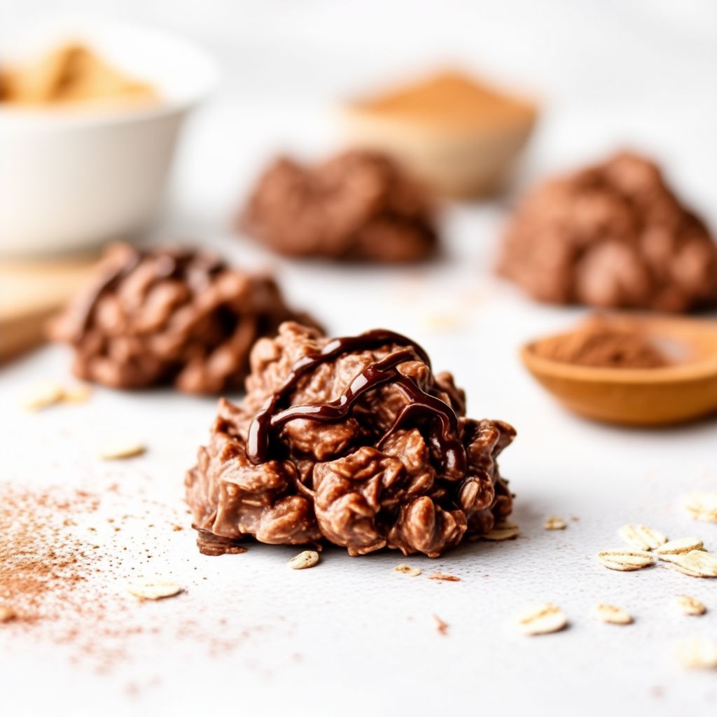 No-Bake Chocolate Peanut Butter Oat Clusters