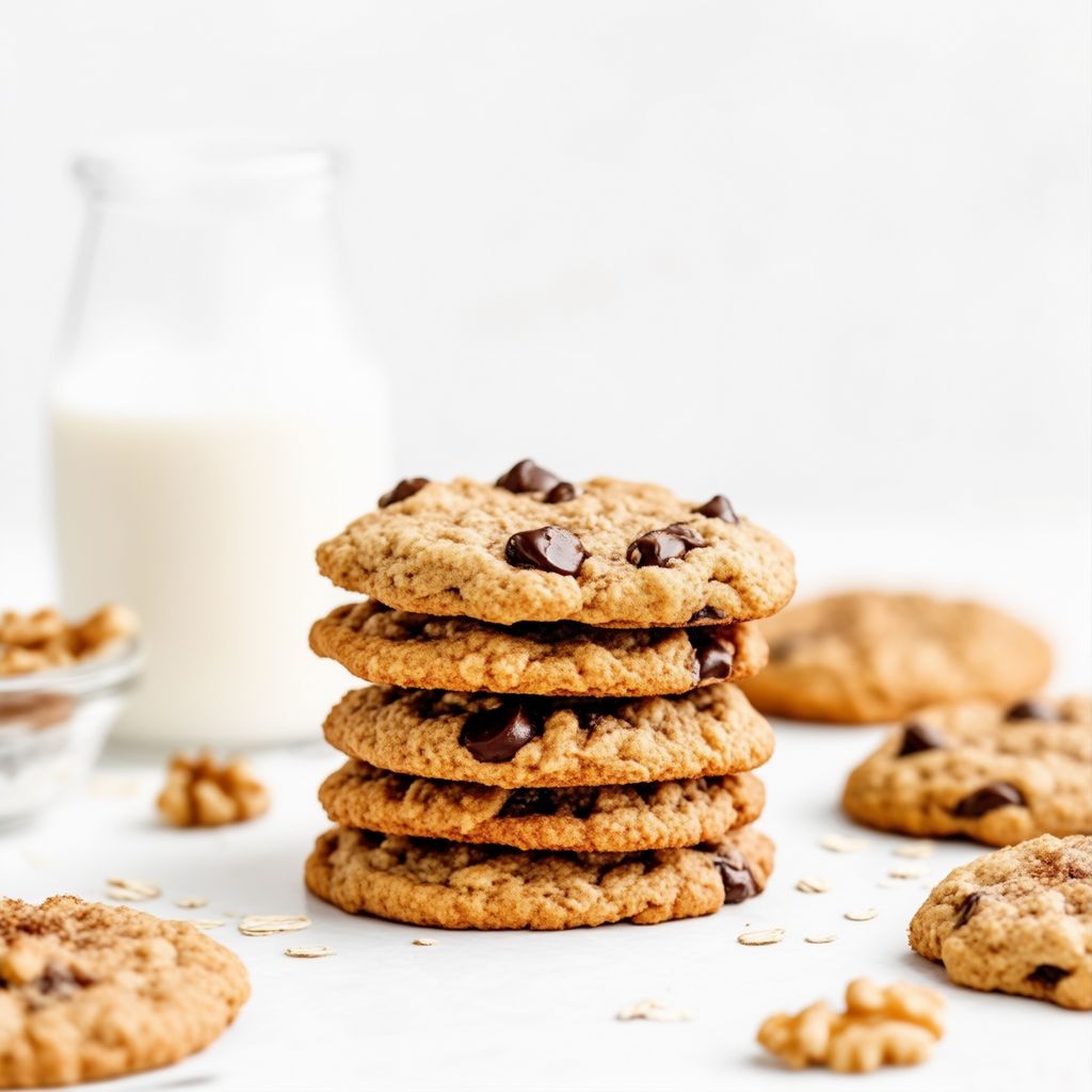 Biscotti Morbidi e Nocciolati con Fiocchi d'Avena e Gocce di Cioccolato