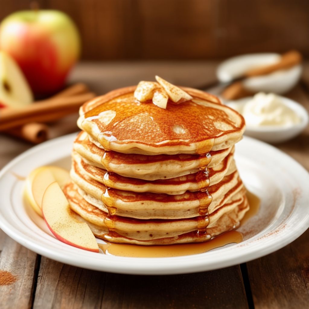 Fluffy Apple Cinnamon Pancakes