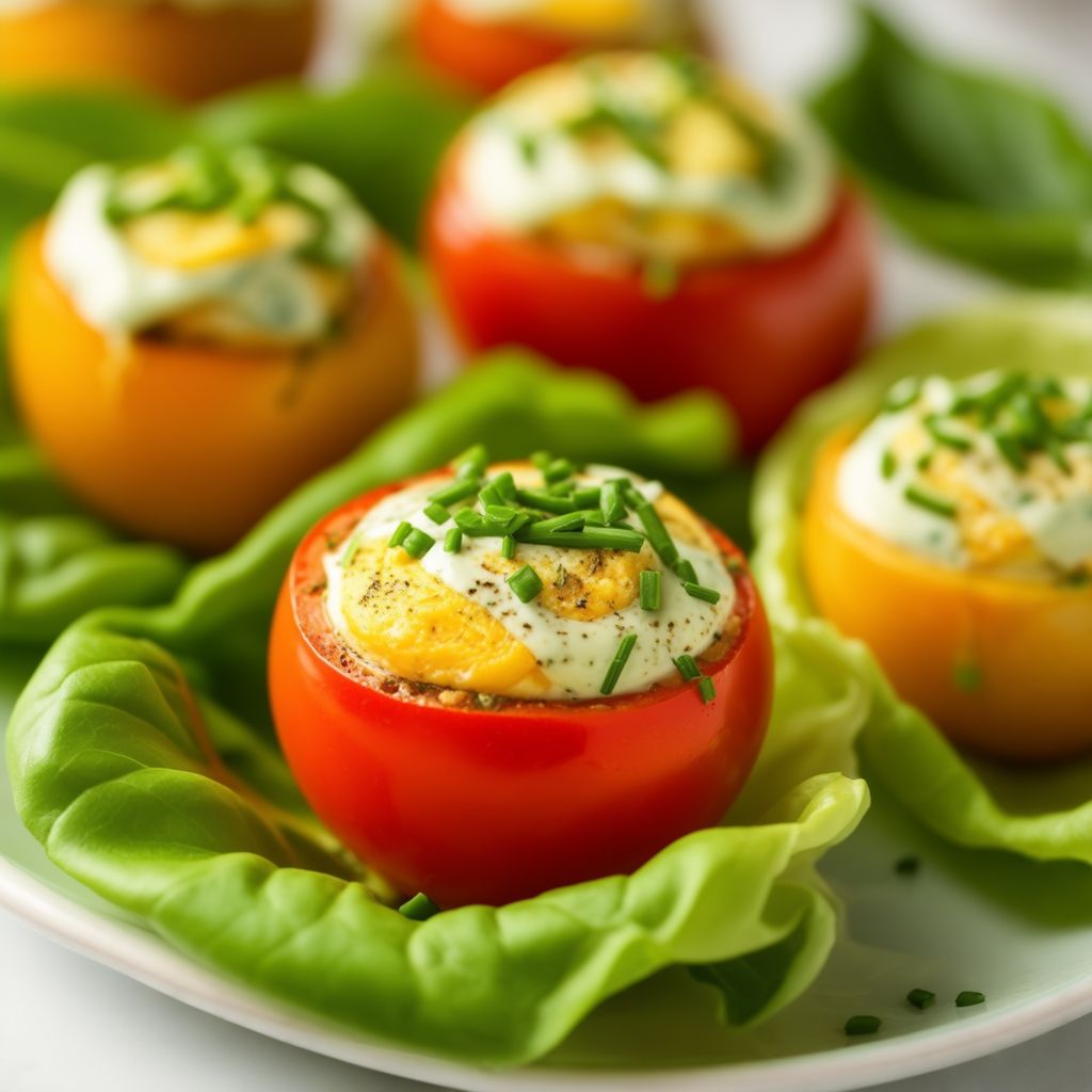 Kräutergefüllte Eier-Tomaten