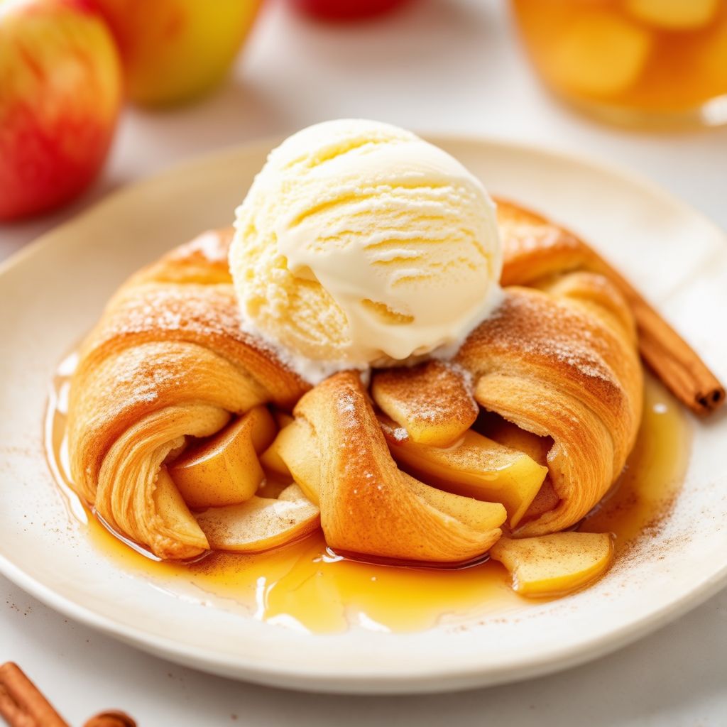 Zimt-Apfel-Crescent-Bake