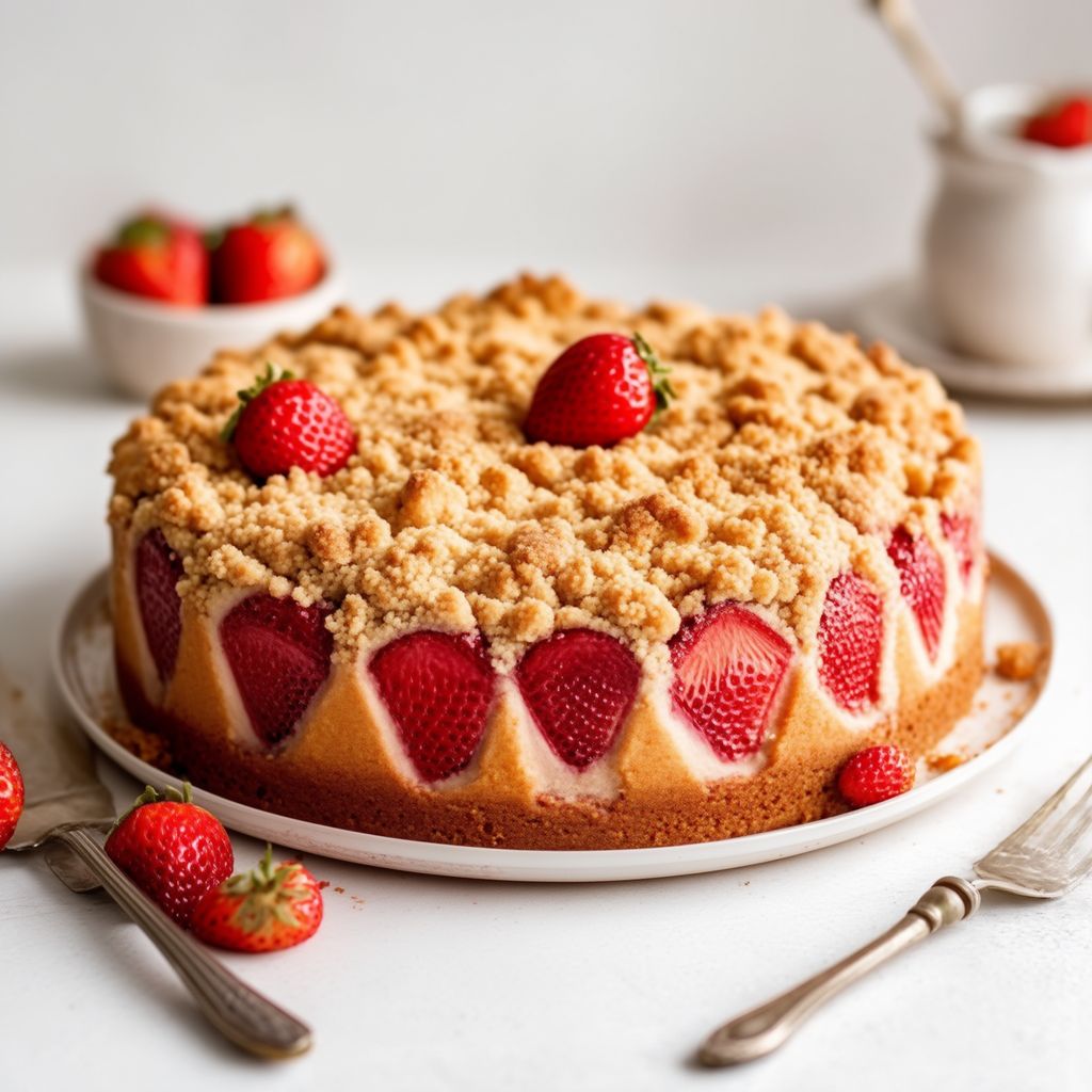 Erdbeer-Crumble-Kuchen