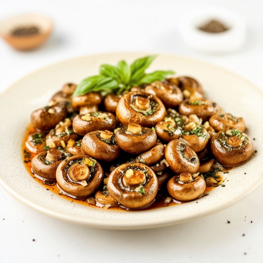 Funghi Salati all'Aglio e Basilico