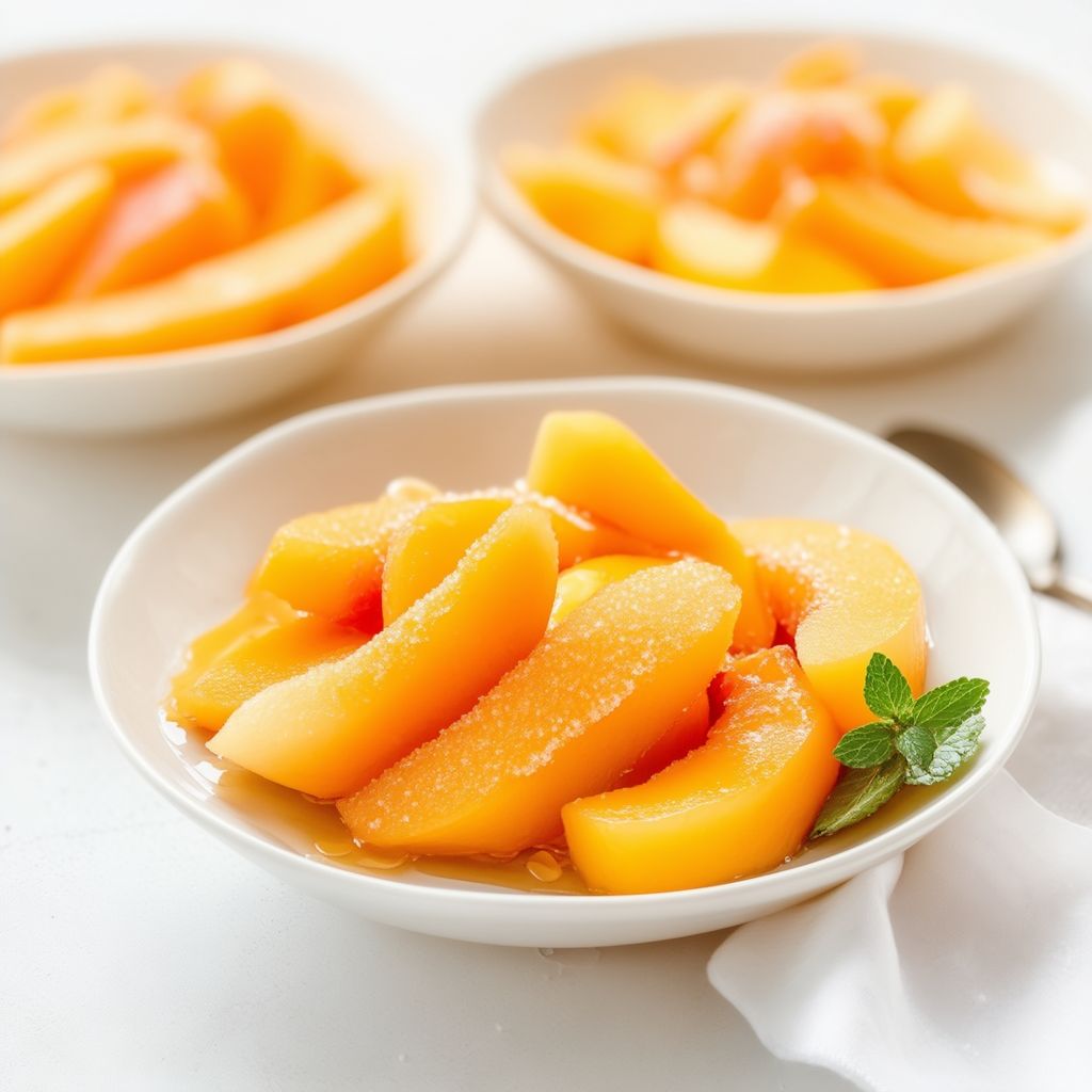 Erfrischende Melonen- und Pfirsich-Medley