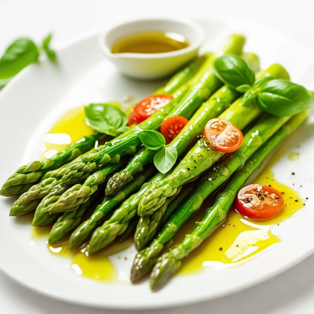 Asparagi Freddi con Vinaigrette al Basilico