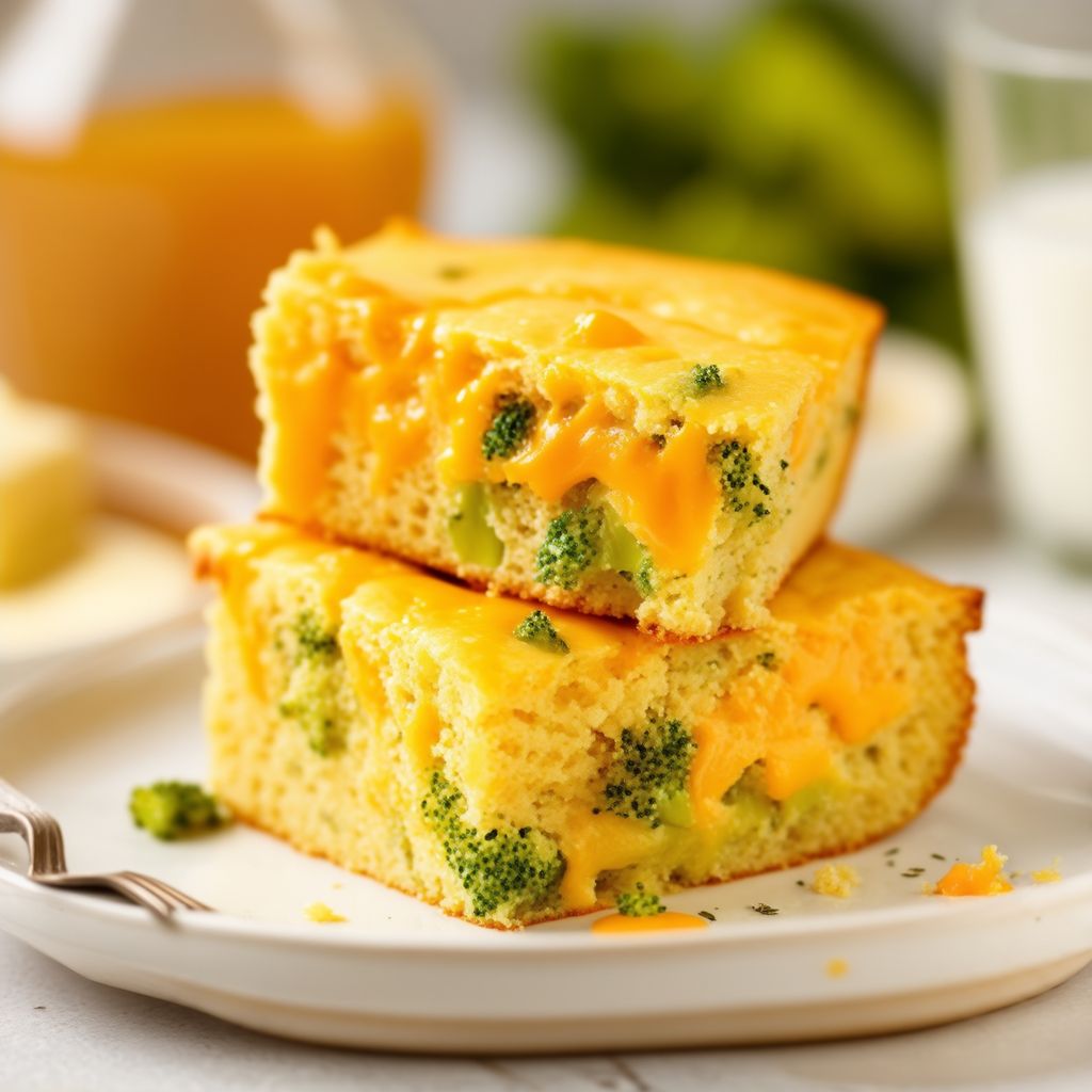 Cheesy Broccoli Cornbread Delight