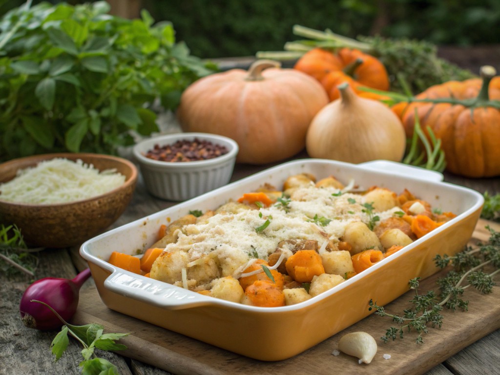 Überbackene Kürbis‑Gnocchi