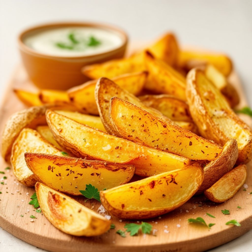 Garlic Herb Potato Wedges