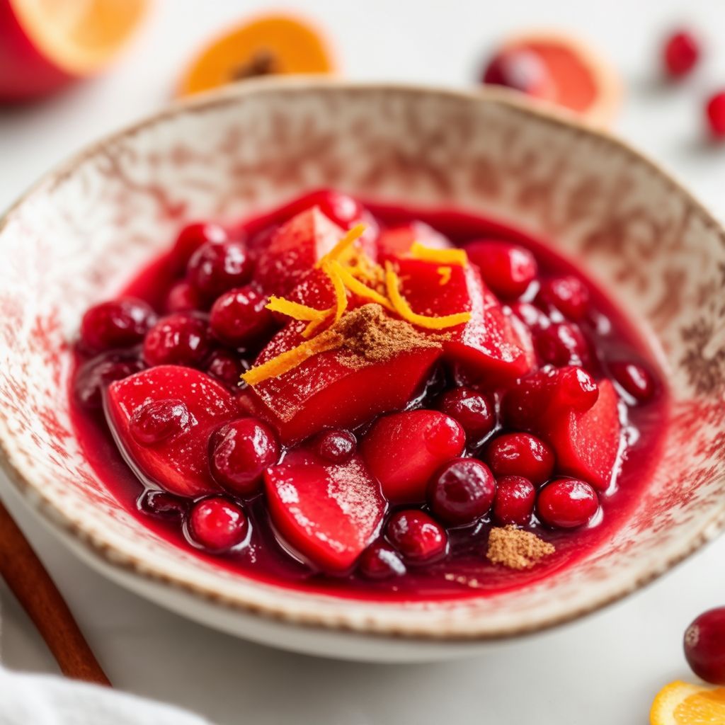 Gewürzte Cranberry-Apfel-Kompotte