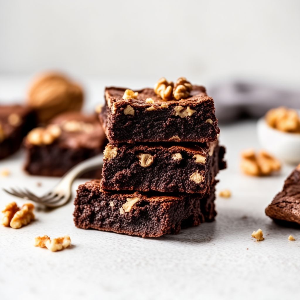 Dekadente fudgy Walnuss-Brownies