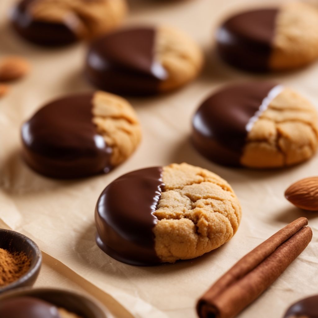 Biscotti alle Mandorle Ricoperti di Cioccolato