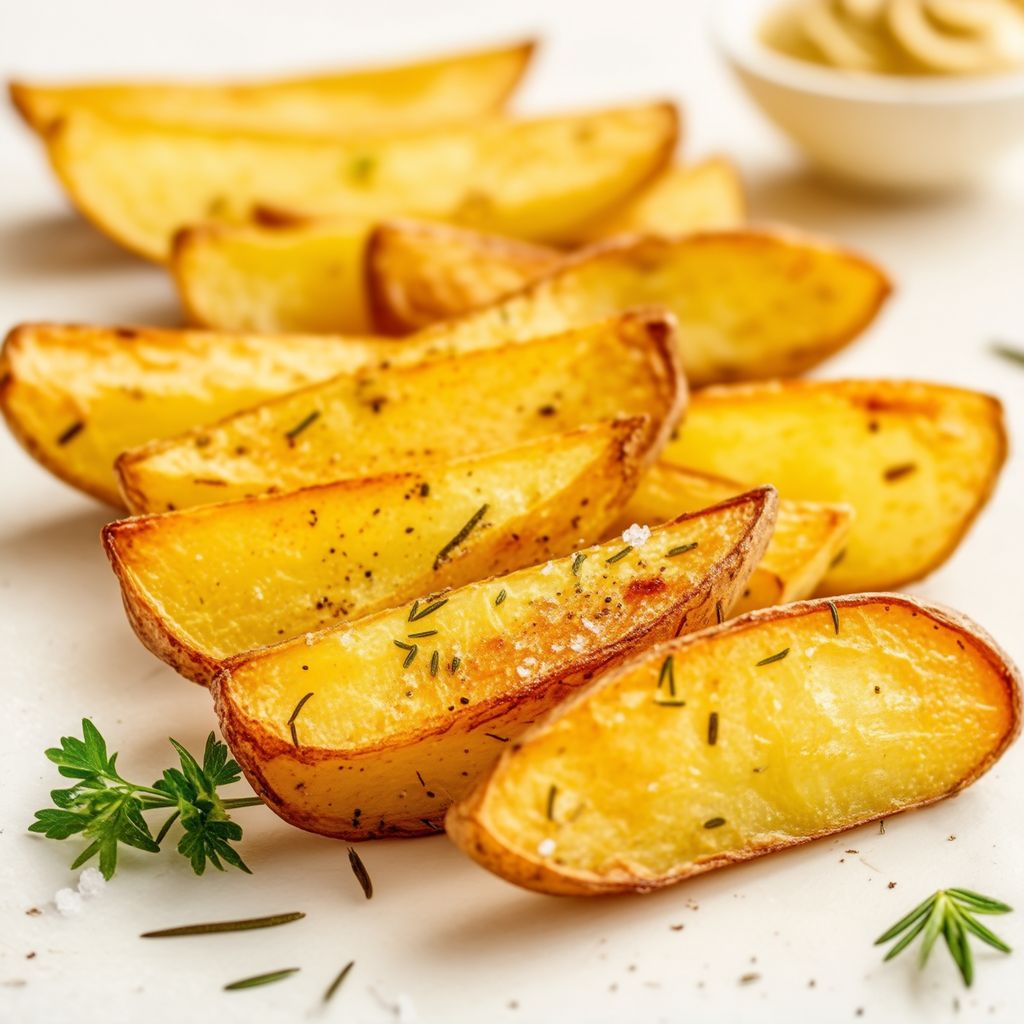 Kräuter-infused knusprige Kartoffelspalten