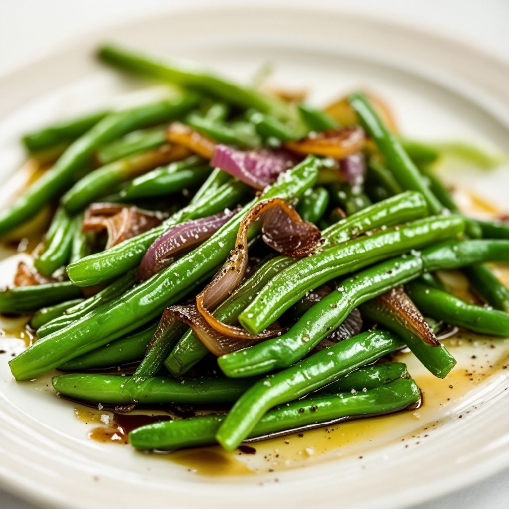 Sautéed Green Beans with Caramelized Red Onion