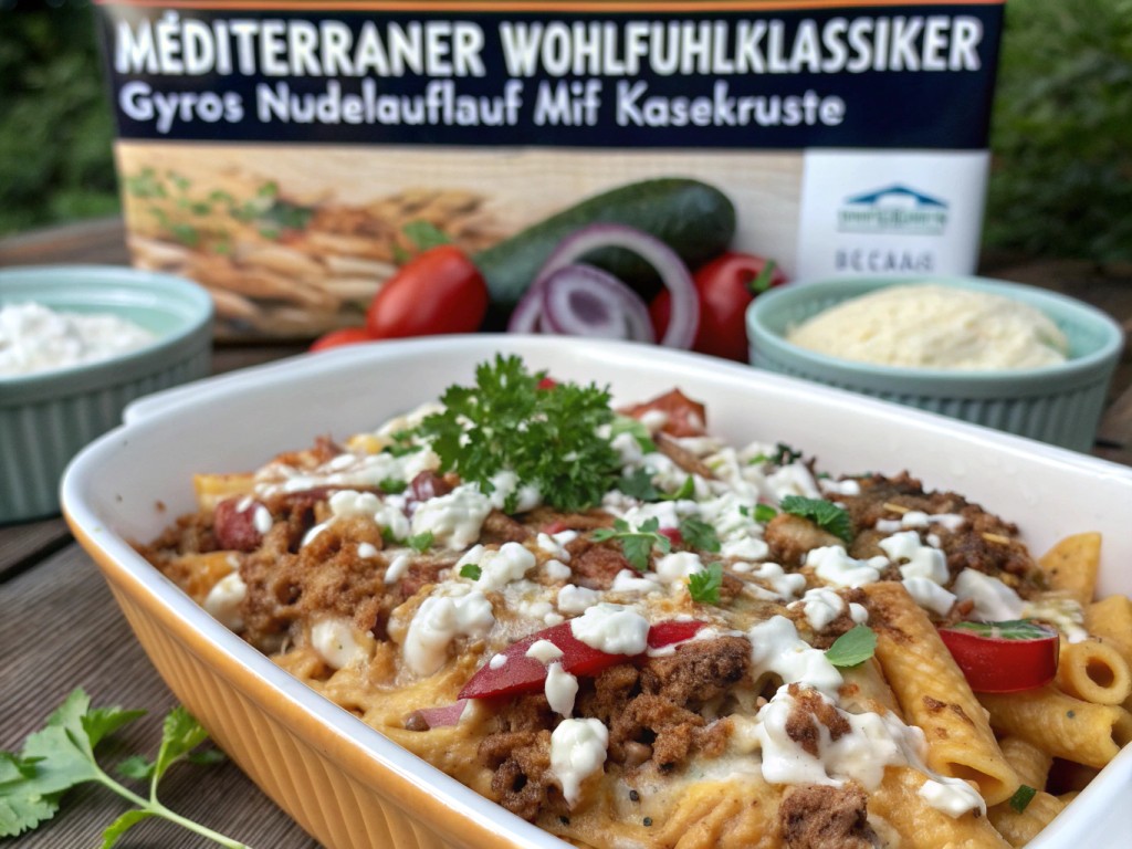 Mediterraner Wohlfühlklassiker: Gyros‑Nudelauflauf mit Käsekruste
