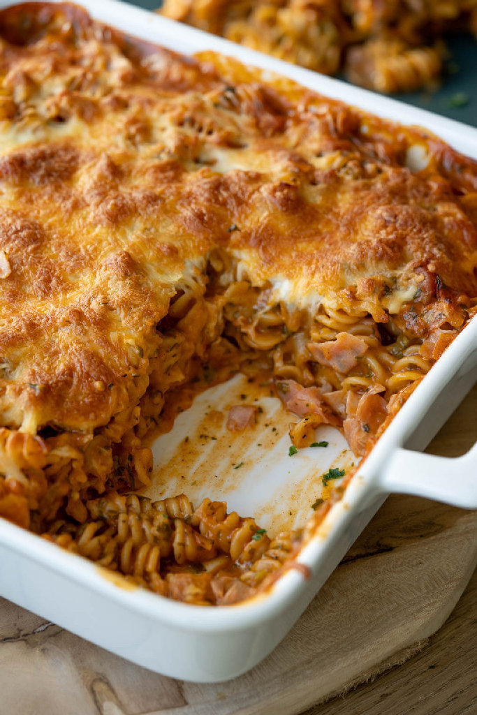 Nudel‑Schinken‑Gratin – schnelles Rezept für leckeres Nudelauflauf mit Schinken