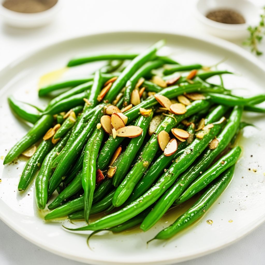 Garlic Almond Sautéed Green Beans