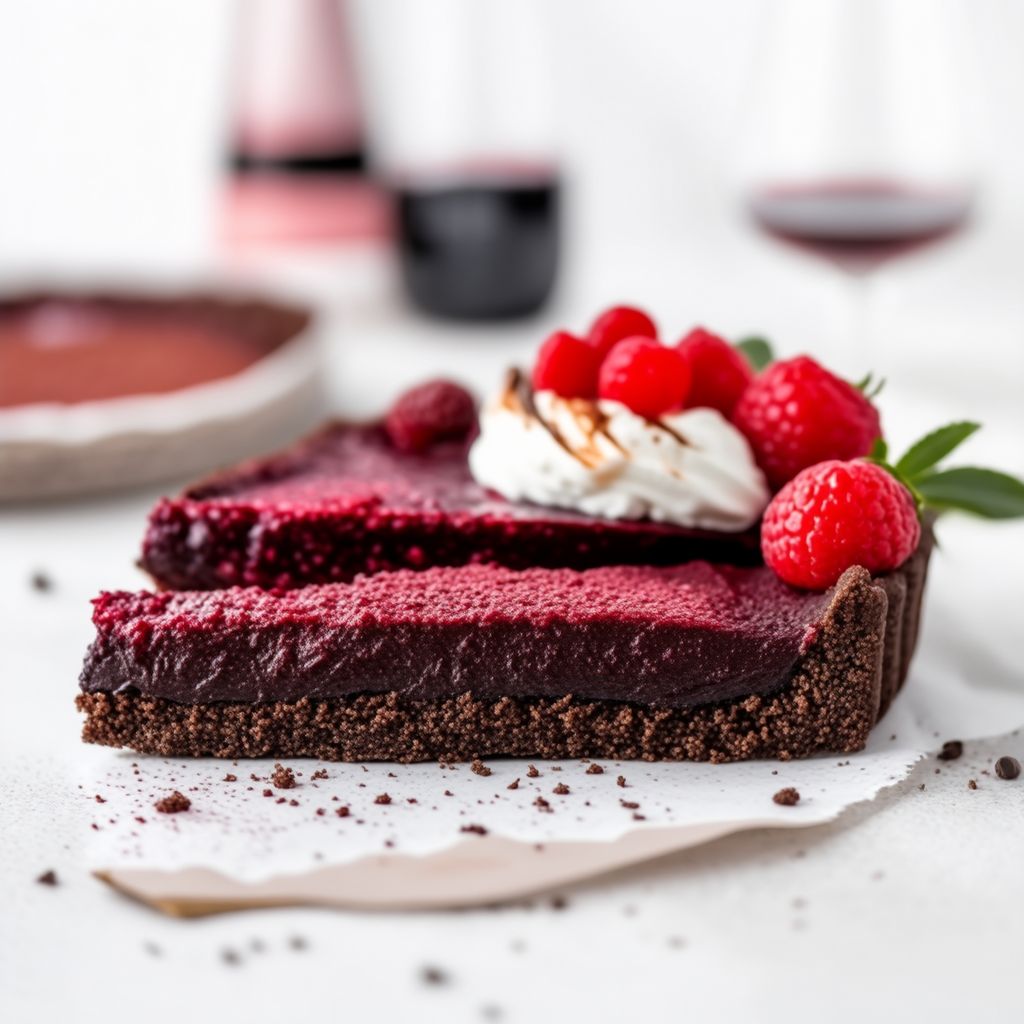 Decadent Chocolate Red Wine Tart