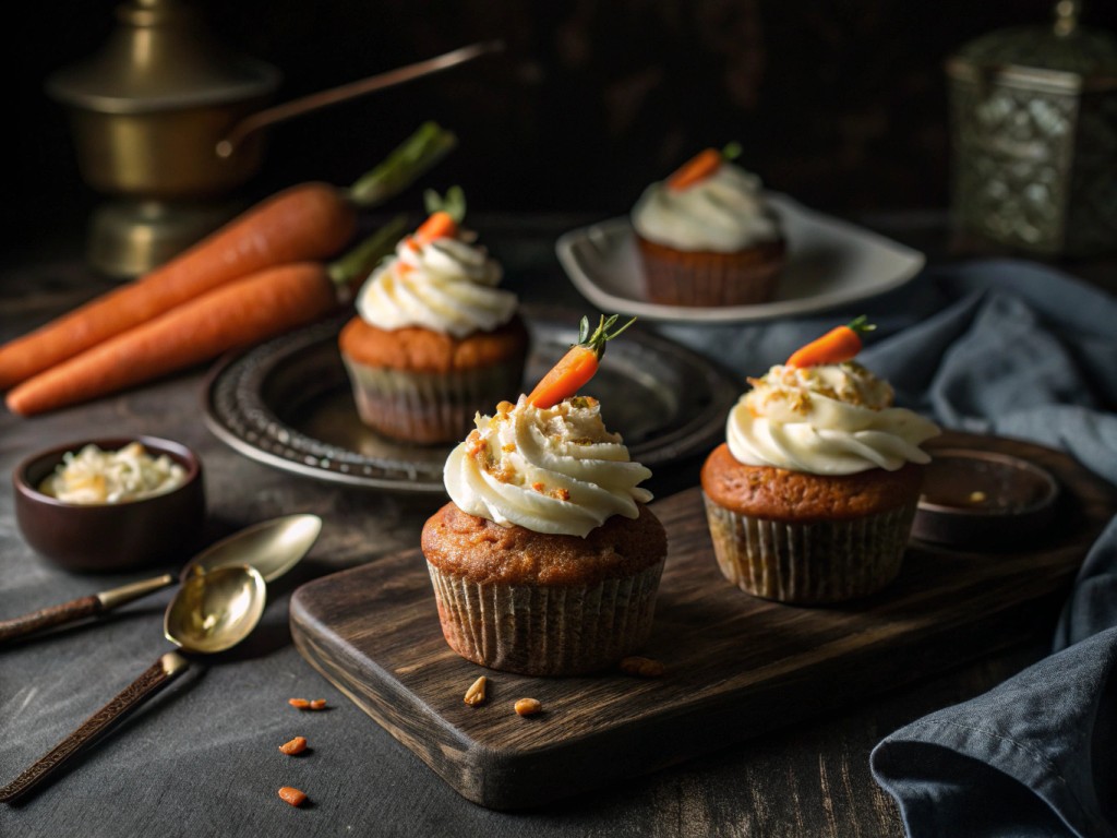 Karottenkuchen‑Cupcakes