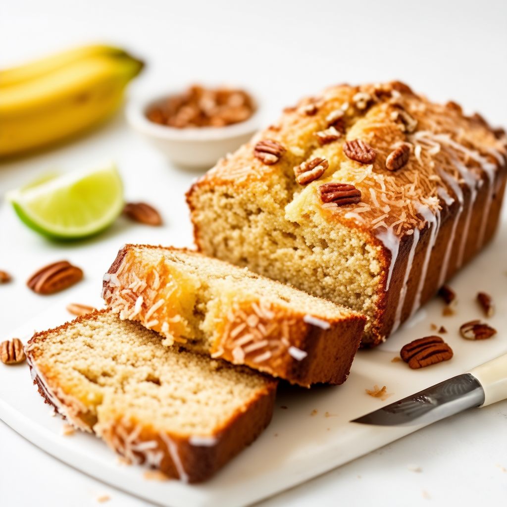 Tropischer Bananen-Kokos-Laib