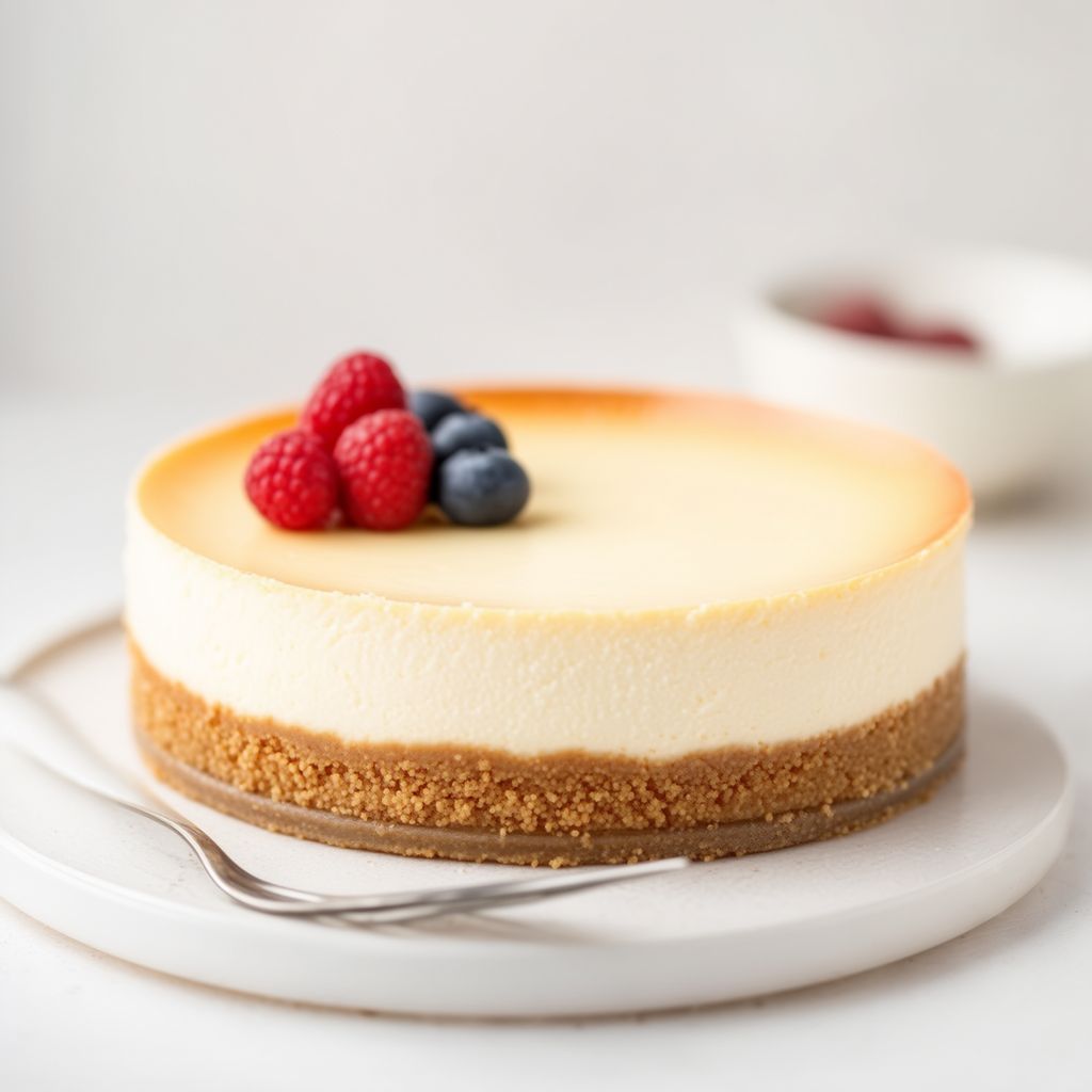 Cremiger Vanille-Käsekuchen mit Graham-Kruste