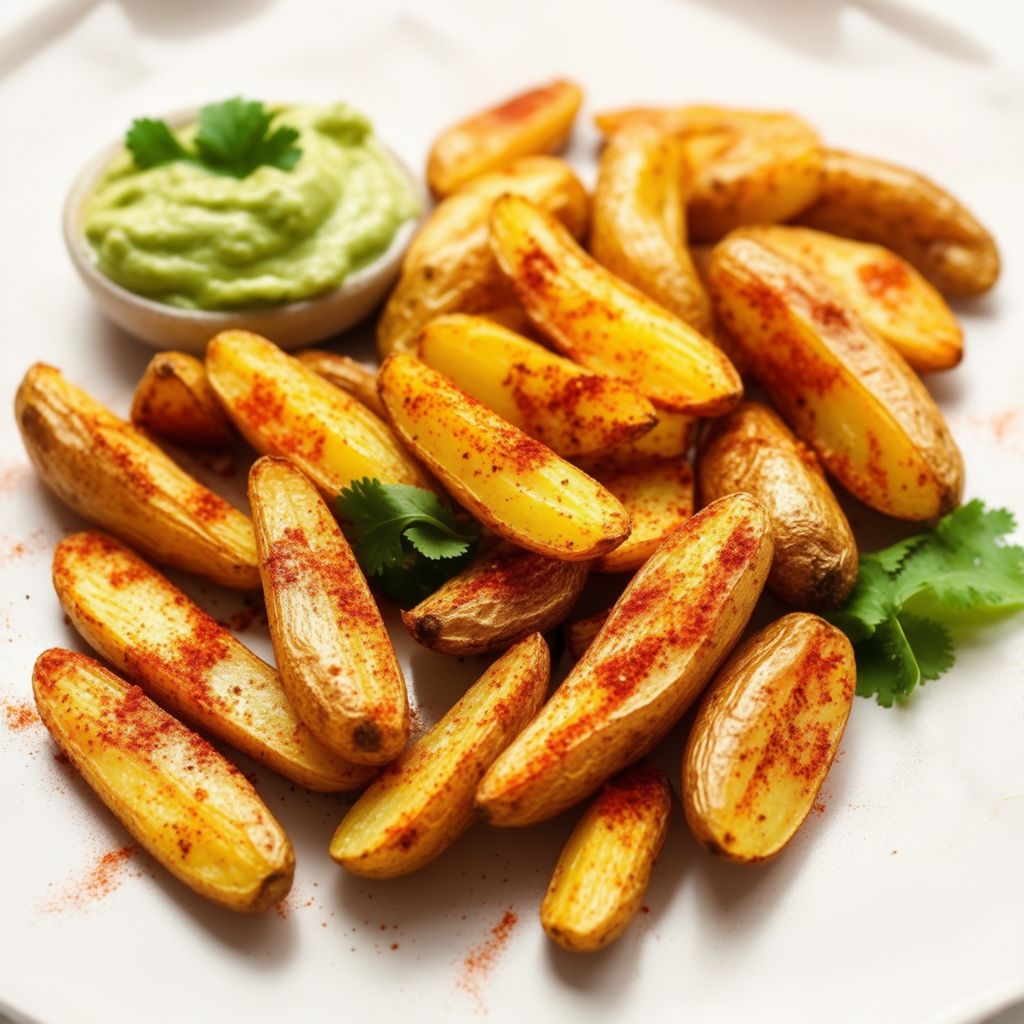 Patate Arrosto Speziate con Salsa Cremosa di Avocado